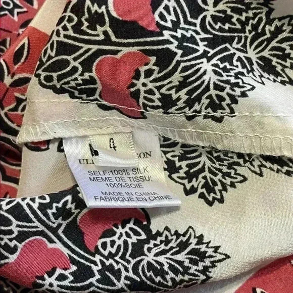 ulla johnson Silk Indian Color Block Floral Long Sleeve Bohemian Blouse Sz 4. - Picture 4 of 6
